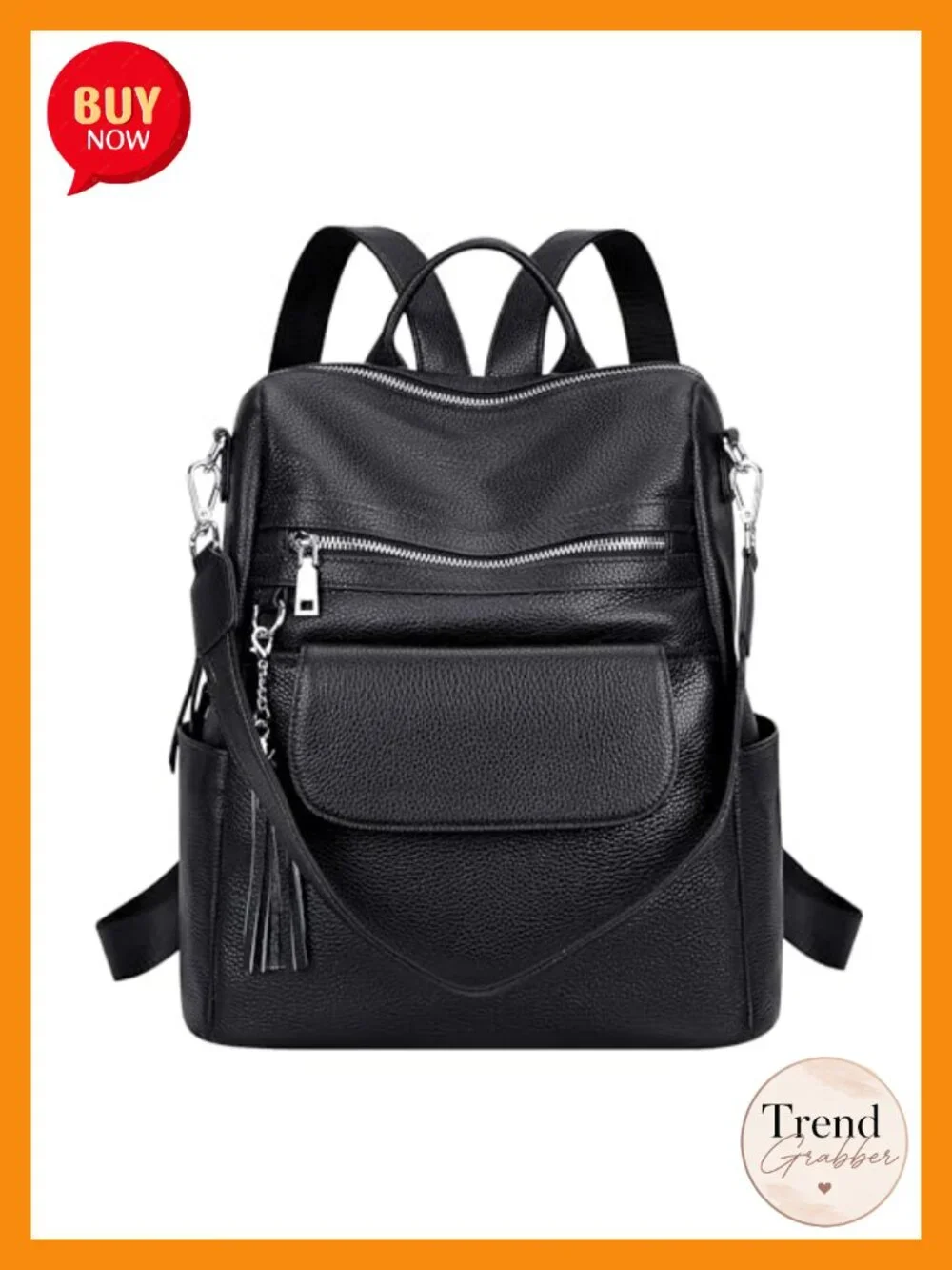 Genuine Leather Backpack Purse Women Convertible Shoulder Bag